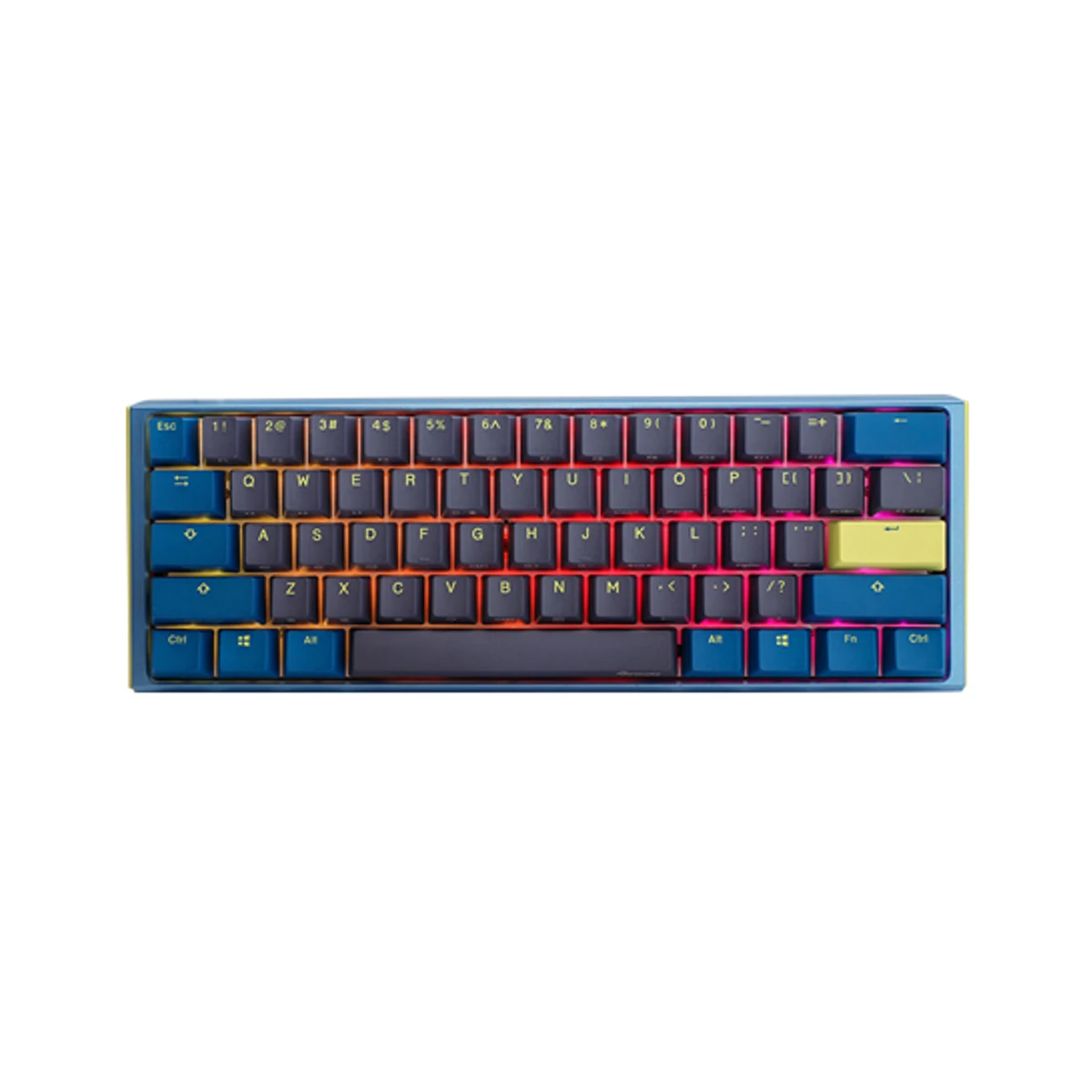 Ducky One 3 Mini RGB DayBreak Red Switch Mechanical Gaming Keyboard (Arabic Layout) - Blue/Yellow | DKON2161ST-RARPDDBBHHC1