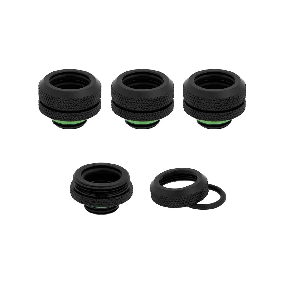 CORSAIR Hydro X Series XF Hardline 14mm OD Fitting Four Pack — Black - CX-9052008-WW