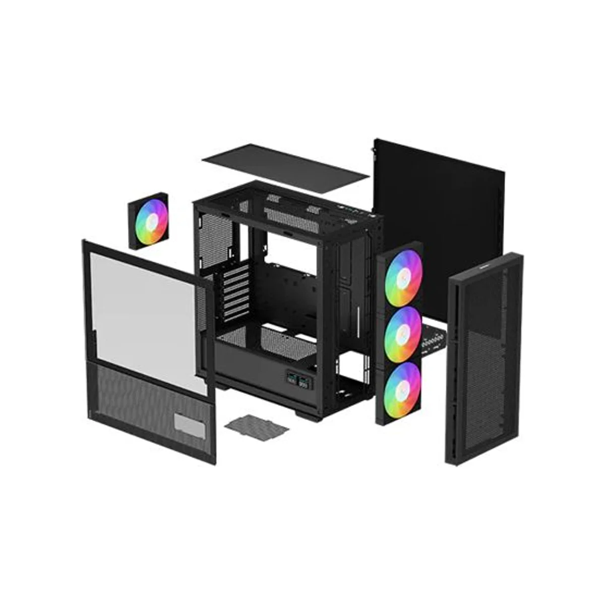 DeepCool CH560 ARGB Digital Mid-Tower Gaming Case - Black - R-CH560-BKAPE4D-G-1 view 6