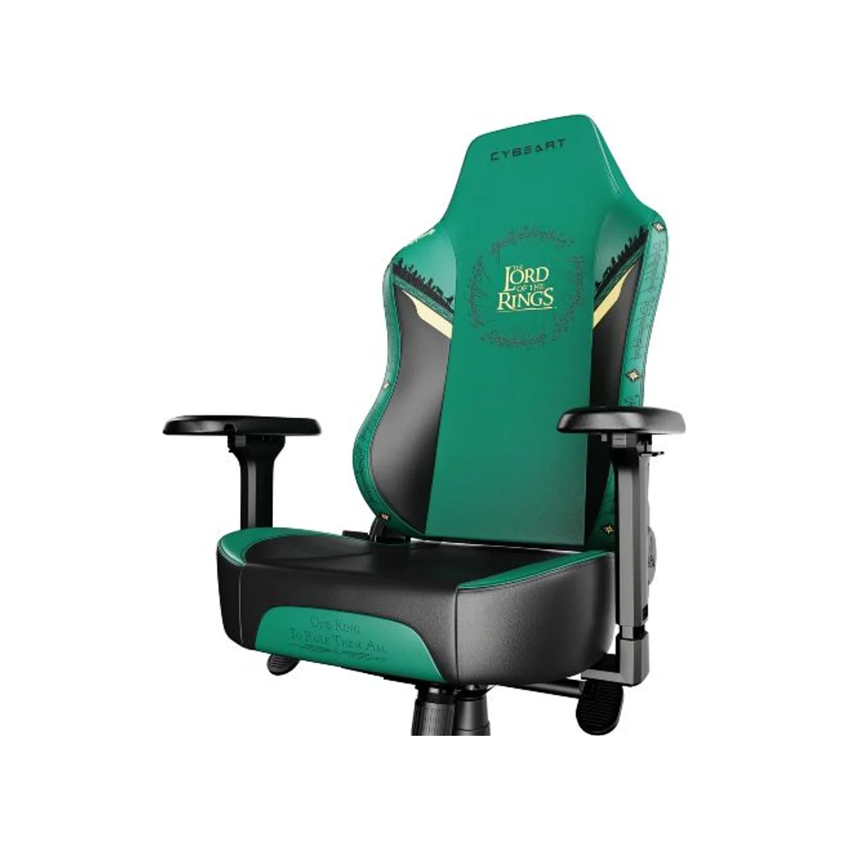 CYBEART Apex Series Lord of the Rings PU Leather Gaming Chair - Green/Black (4D Armrest, Lumbar Support, Memory Foam Pillow) - CYB-LOTR view 2