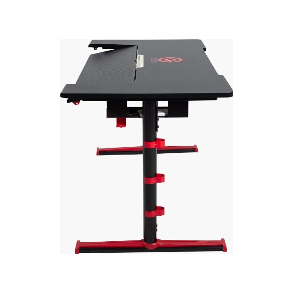 TWISTED MINDS GDTS-4 Gaming Desk - Red (Adjustable Height, RGB Lighting, Inclined Platform) - GDTS-4-1565-Red view 3
