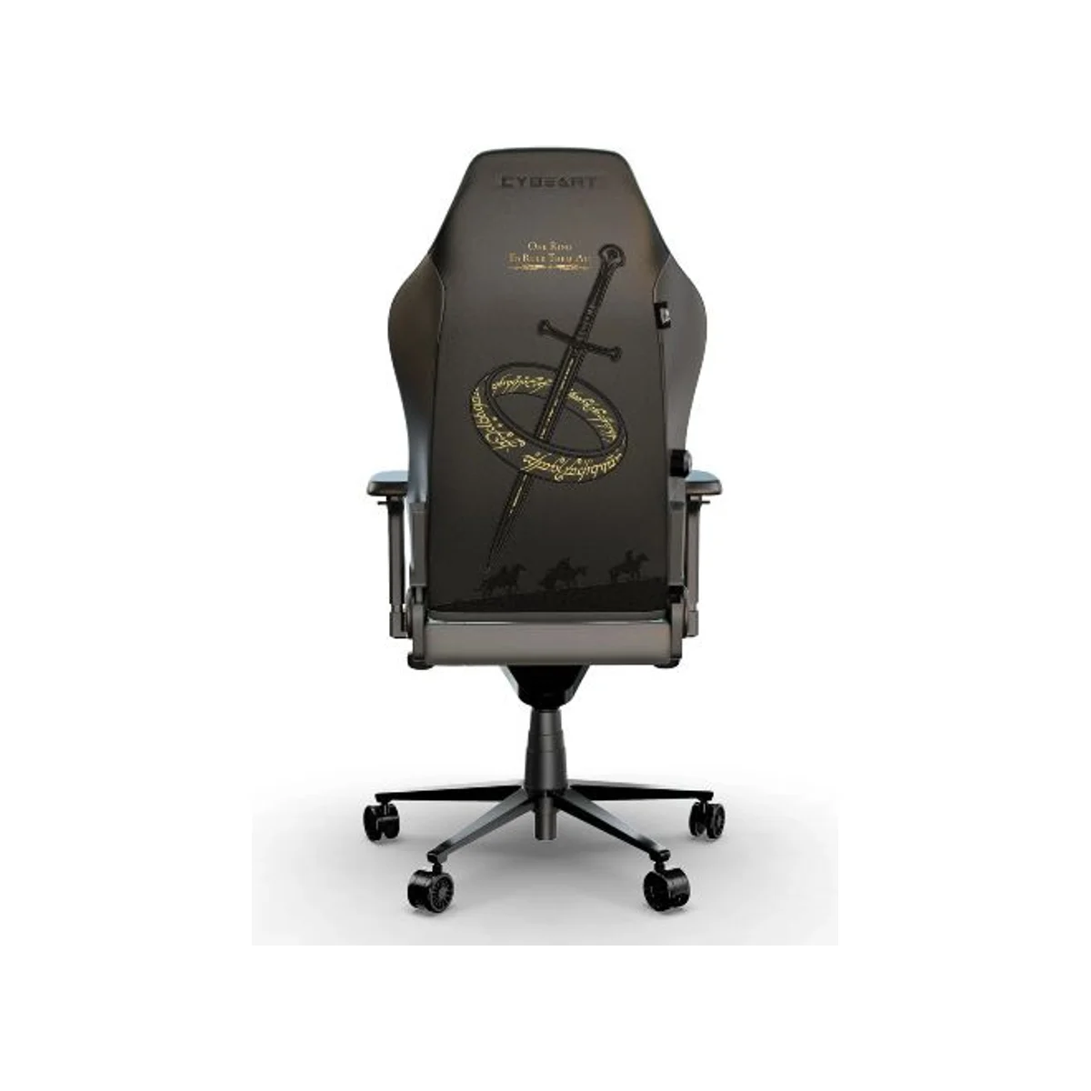 CYBEART Apex Series Lord of the Rings PU Leather Gaming Chair - Green/Black (4D Armrest, Lumbar Support, Memory Foam Pillow) - CYB-LOTR view 3