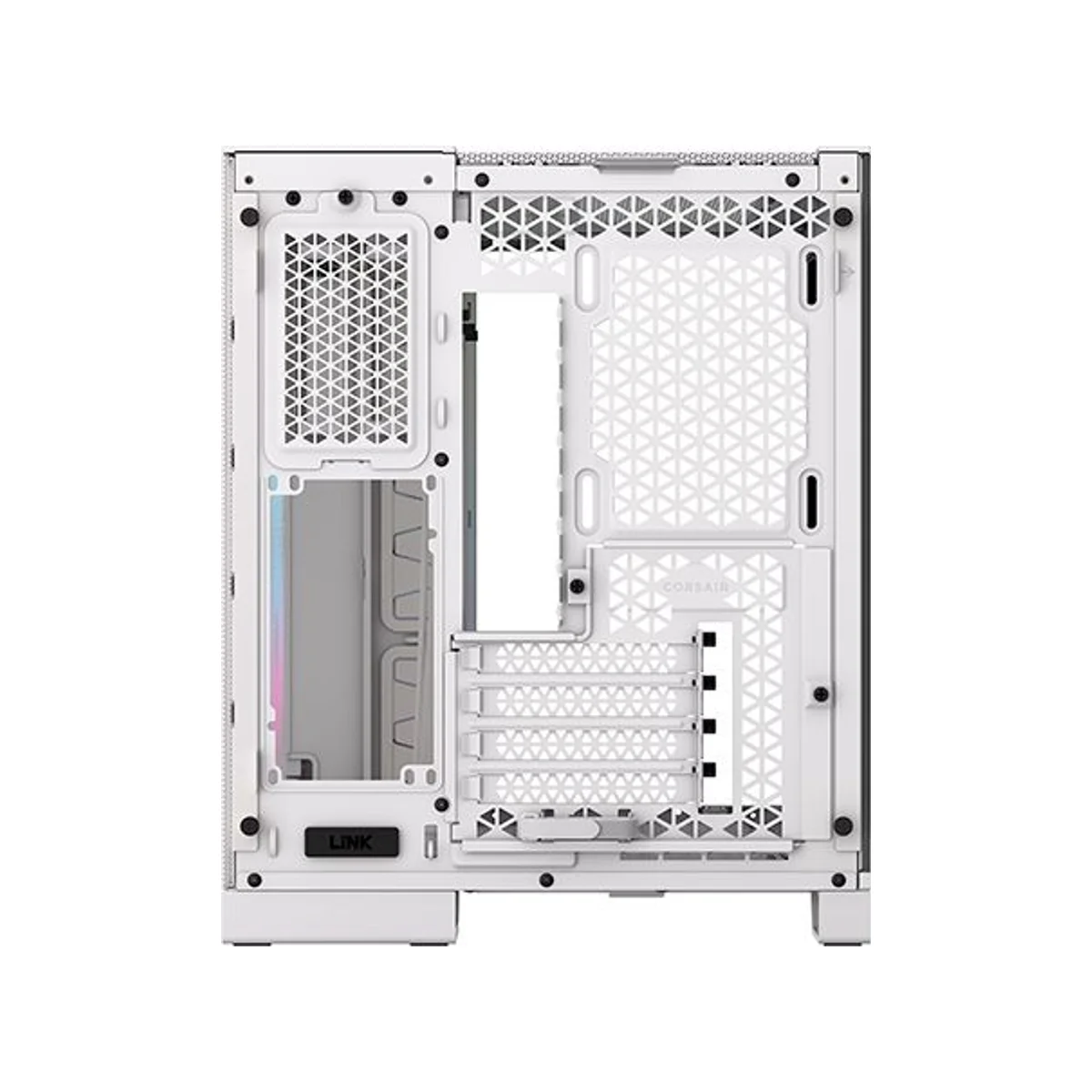 Corsair 2500X RGB Dual-chamber Micro ATX Gaming Case - White - CC-9011268-WW view 4