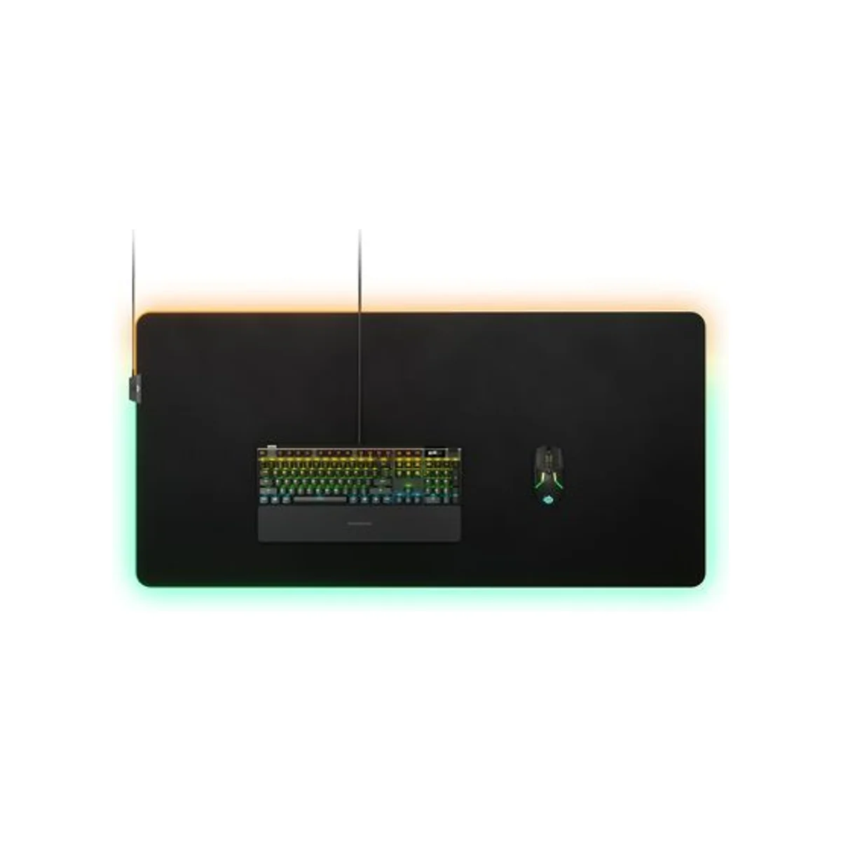 SteelSeries QCK Prism RGB Cloth Gaming Mouse Pad 3XL - RGB Lighting, Non-Slip Rubber Base, Smooth Cloth Surface - SS-QCK-P-RGB-63512