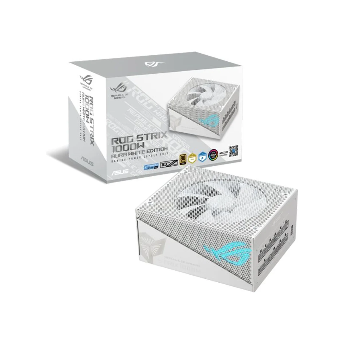 ASUS ROG Strix Gold Aura 1000W ATX Gaming Power Supply - White - 90YE00P5-B0NA00