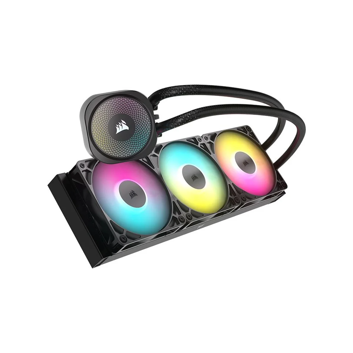 Corsair NAUTILUS 360 RS ARGB CPU Liquid Cooler - Black (360mm Radiator, RGB Lighting, 5-Year Warranty) - CW-9060093-WW view 2