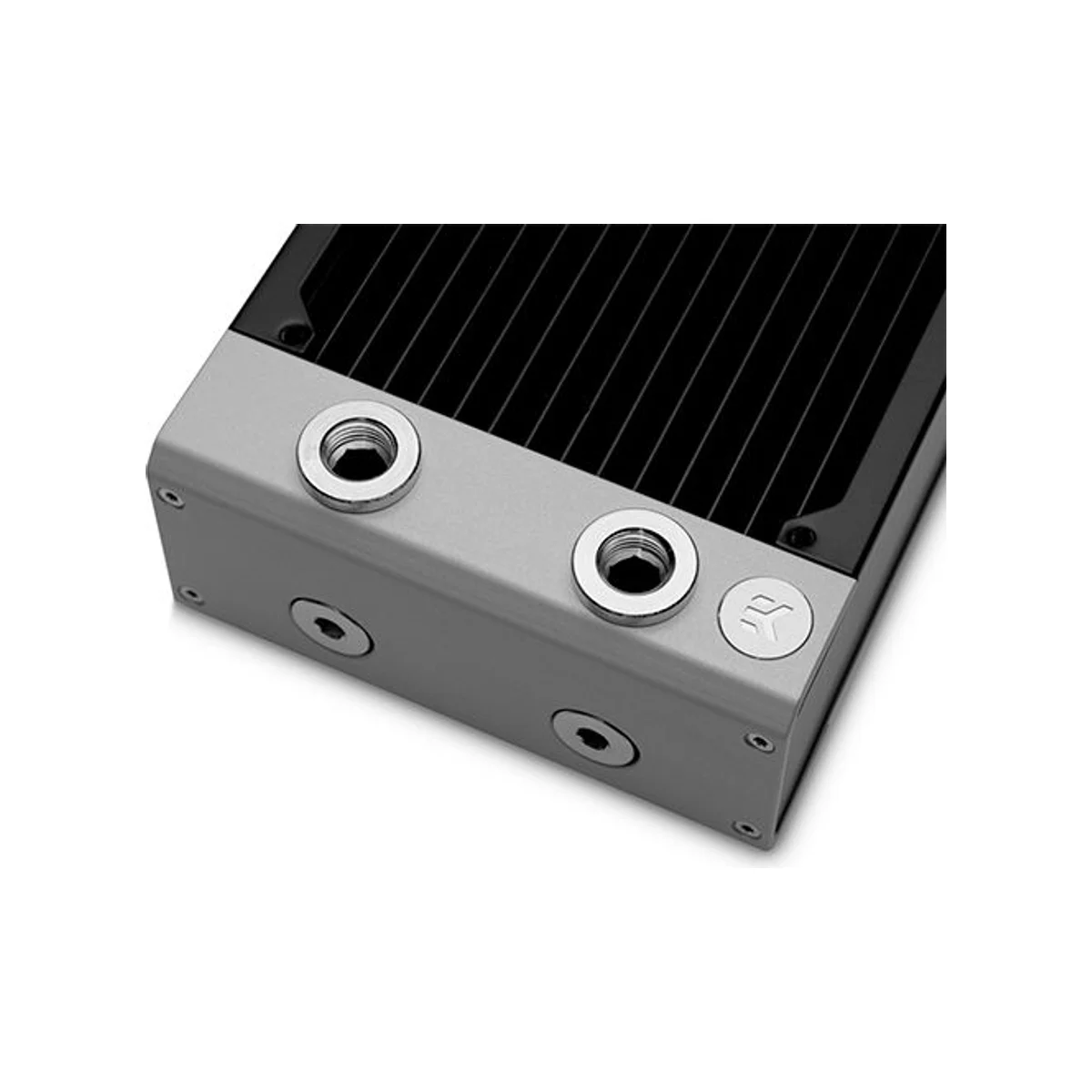 EKWB EK-Quantum Surface X420M Triple-Fan Radiator - Black (58mm Thick, 18 FPI, G1/4" Ports) - 3831109838891 view 2