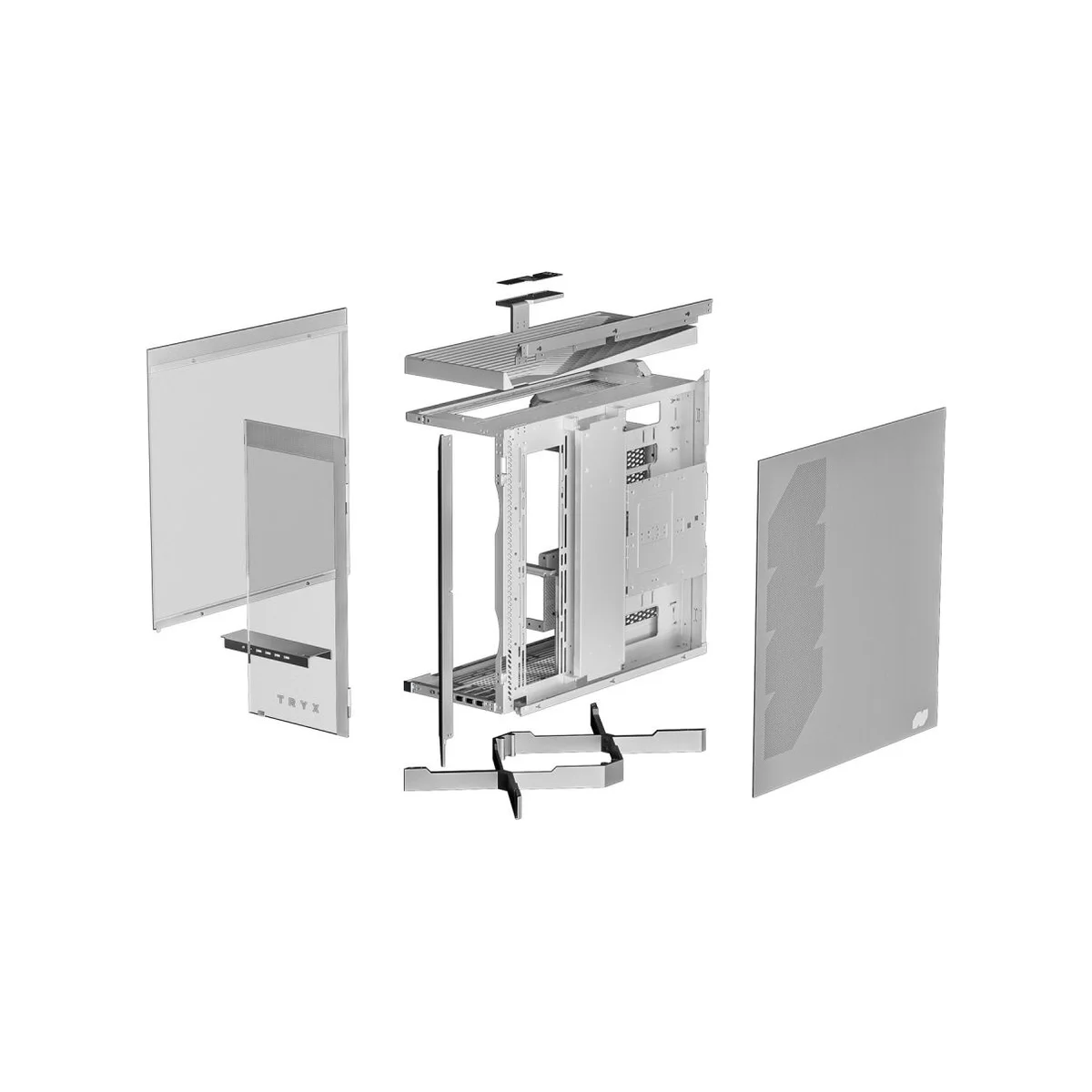 TRYX LUCA L70 Tempered Glass E-ATX Mid-Tower Gaming Case - White - C-L700N-NN0H-G0W view 4