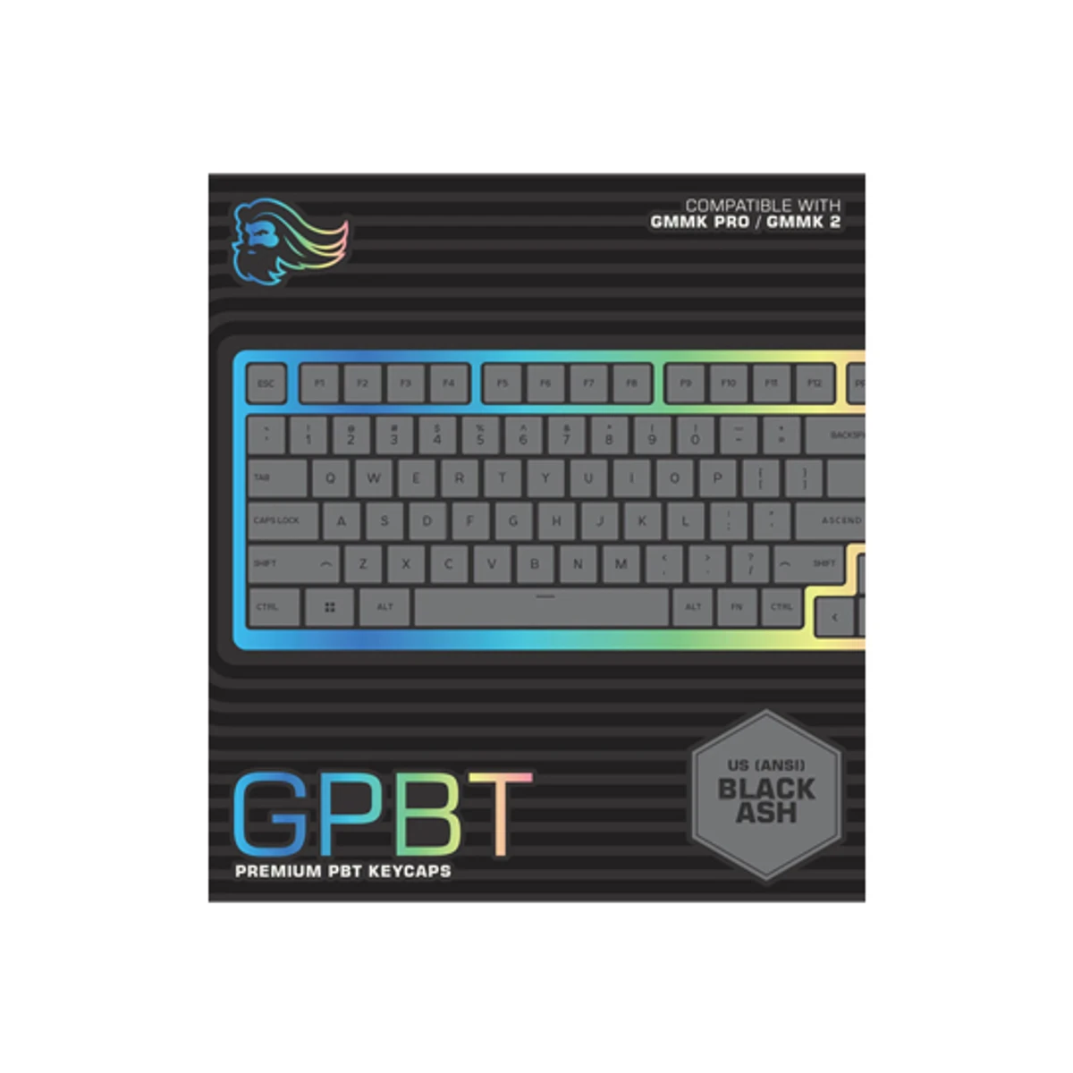 Glorious PBT Key Caps - Black | GLO-KC-GPBT-B view 2