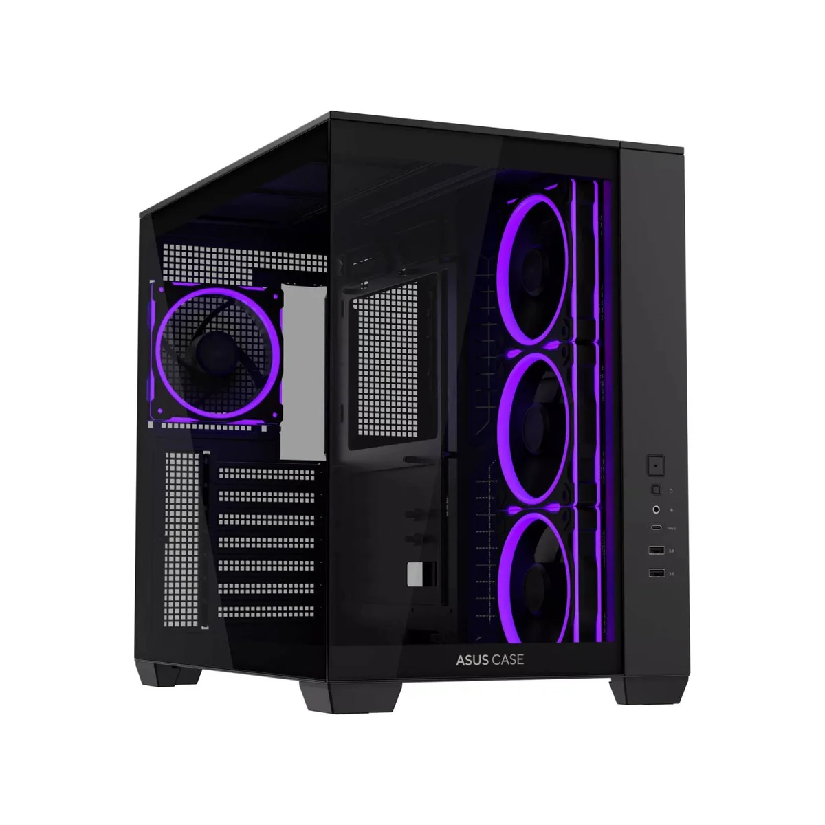 Asus A32 PLUS Tempered Glass ATX Gaming Case - Black - 90DC00S0-B19000