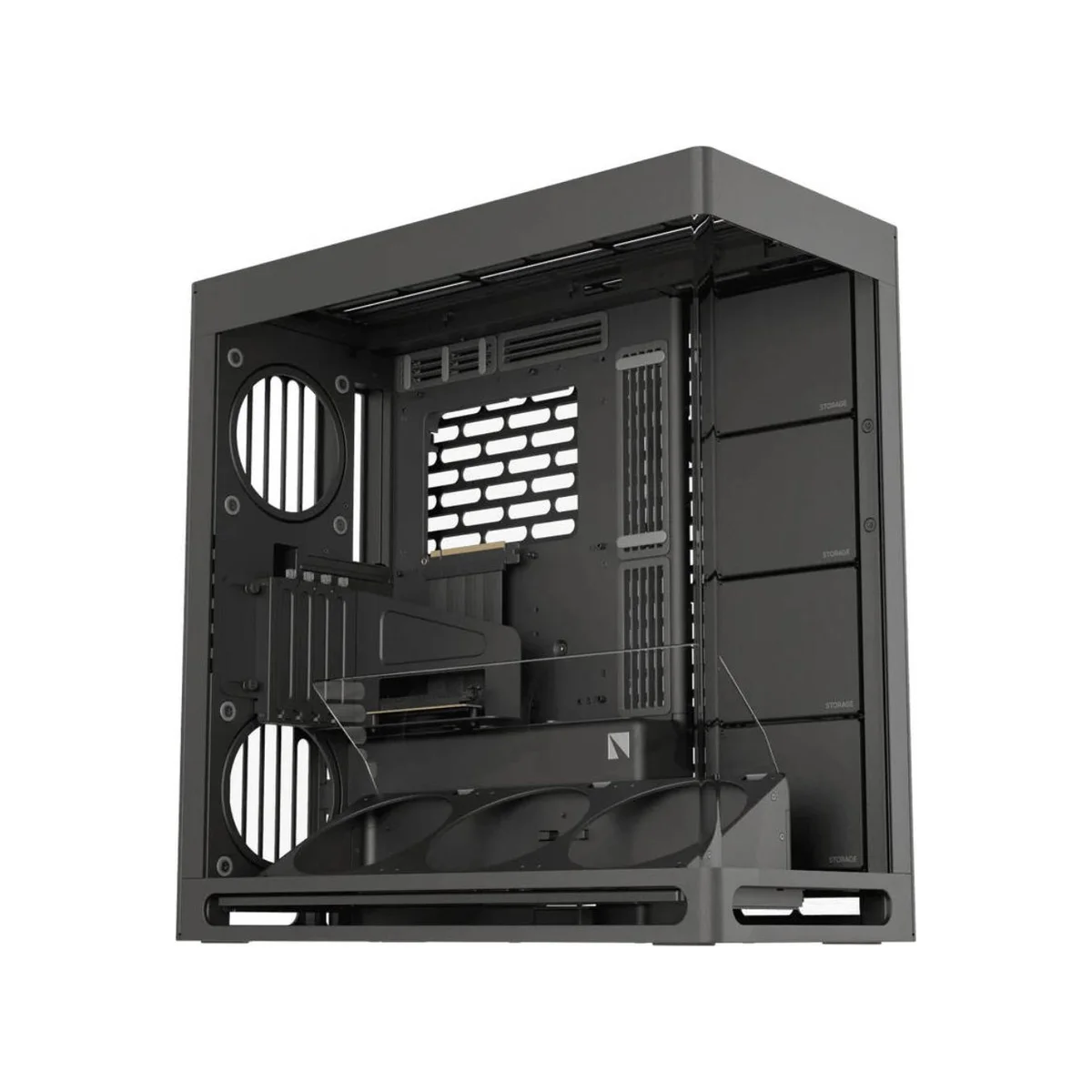 HAVN HS 420 VGPU Airflow Dual-chamber Mid-Tower Gaming Case - Black - HVN-CA-HS420-08