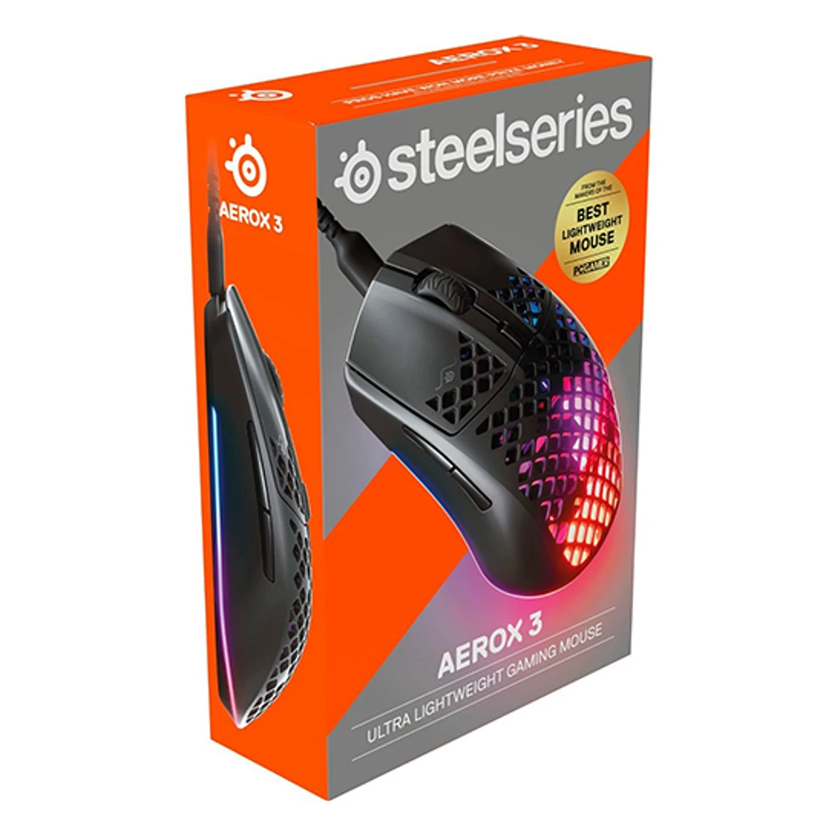 SteelSeries Aerox 3 2022 Edition Lightweight Wired Optical Gaming Mouse - Black (TrueMove Core, 8500 DPI, 57g) - 62611 view 6