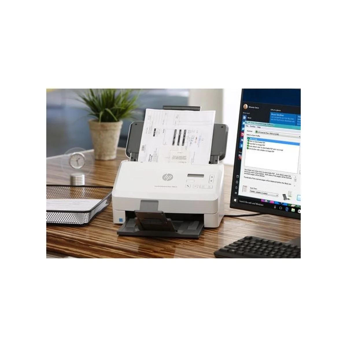 HP Scanjet Enterprise Flow 7000 s3 Sheet-Feed Document Scanner (White) (Key Specs: White, 75 ppm, 600 dpi, 8.5" x 122") - L2757A view 11