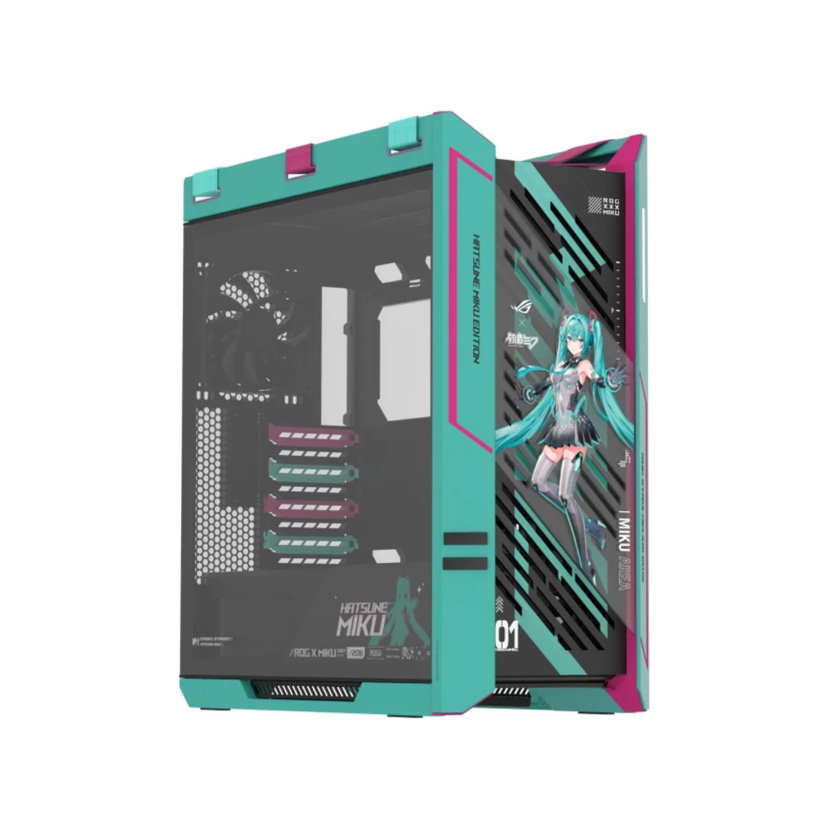 Asus ROG Strix Helios II GX601S Hatsune Miku Edition Dual Tempered Glass E-ATX Gaming Case - Blue - 90DC00W0-B39010