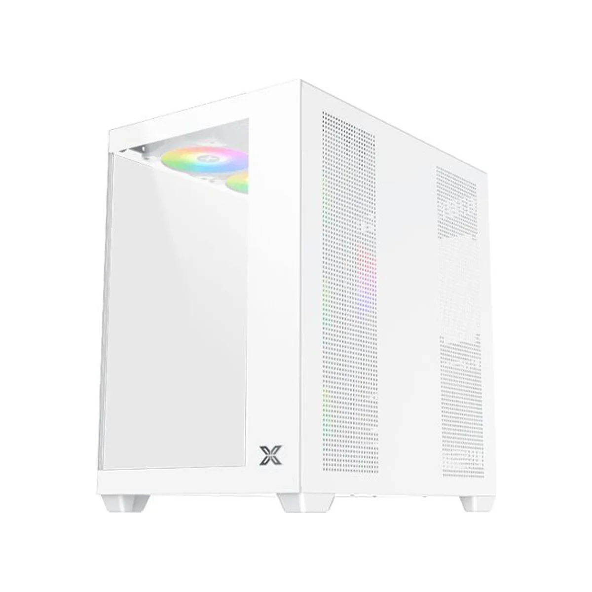 Xigmatek Aqua V Air Arctic Tempered Glass ARGB Mid-Tower Gaming Case - White - EN45837 view 4