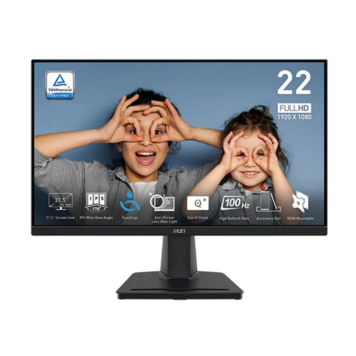 MSI Pro MP225 IPS 22-inch FHD 1ms 100Hz Gaming Monitor (Black, 100Hz, 1ms MPRT, IPS) - 9S6-3PC6CM-013