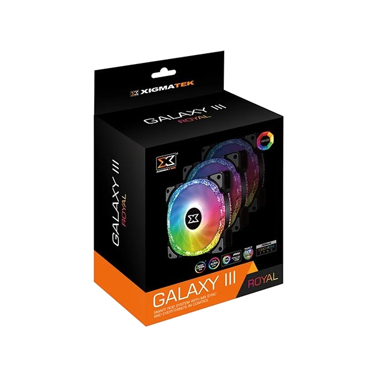 Xigmatek Galaxy III Royal 3x BR120mm ARGB Fans - EN46119 view 6