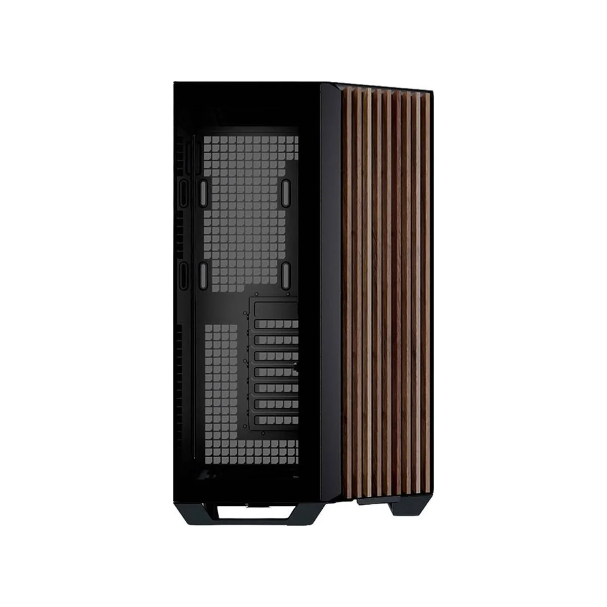 APNX V1 Dual-chamber Mid-Tower Gaming Case - Black/Wood - APCM-VI01103.11 view 3
