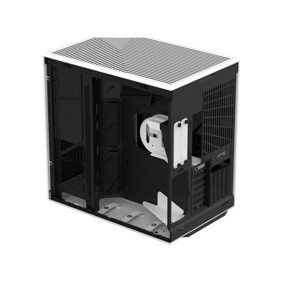 Hyte Y70 Touch Infinite Dual Chamber Mid-Tower Gaming Case - White/Black - CS-HYTE-Y70TI-WB view 4