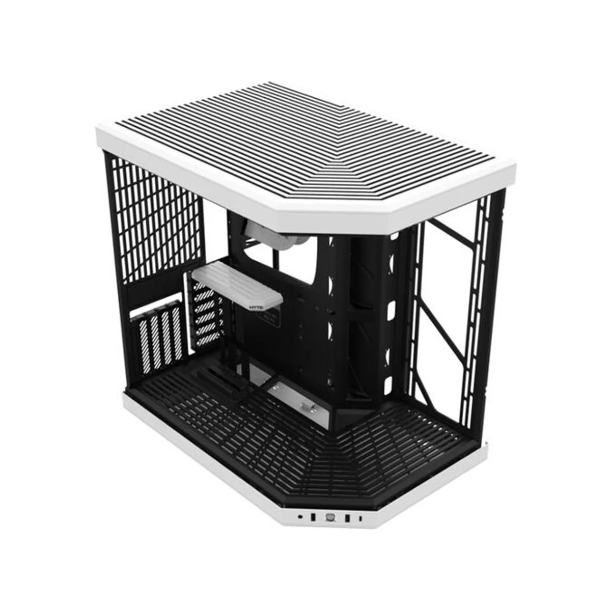 Hyte Y70 Touch Infinite Dual Chamber Mid-Tower Gaming Case - White/Black - CS-HYTE-Y70TI-WB view 2