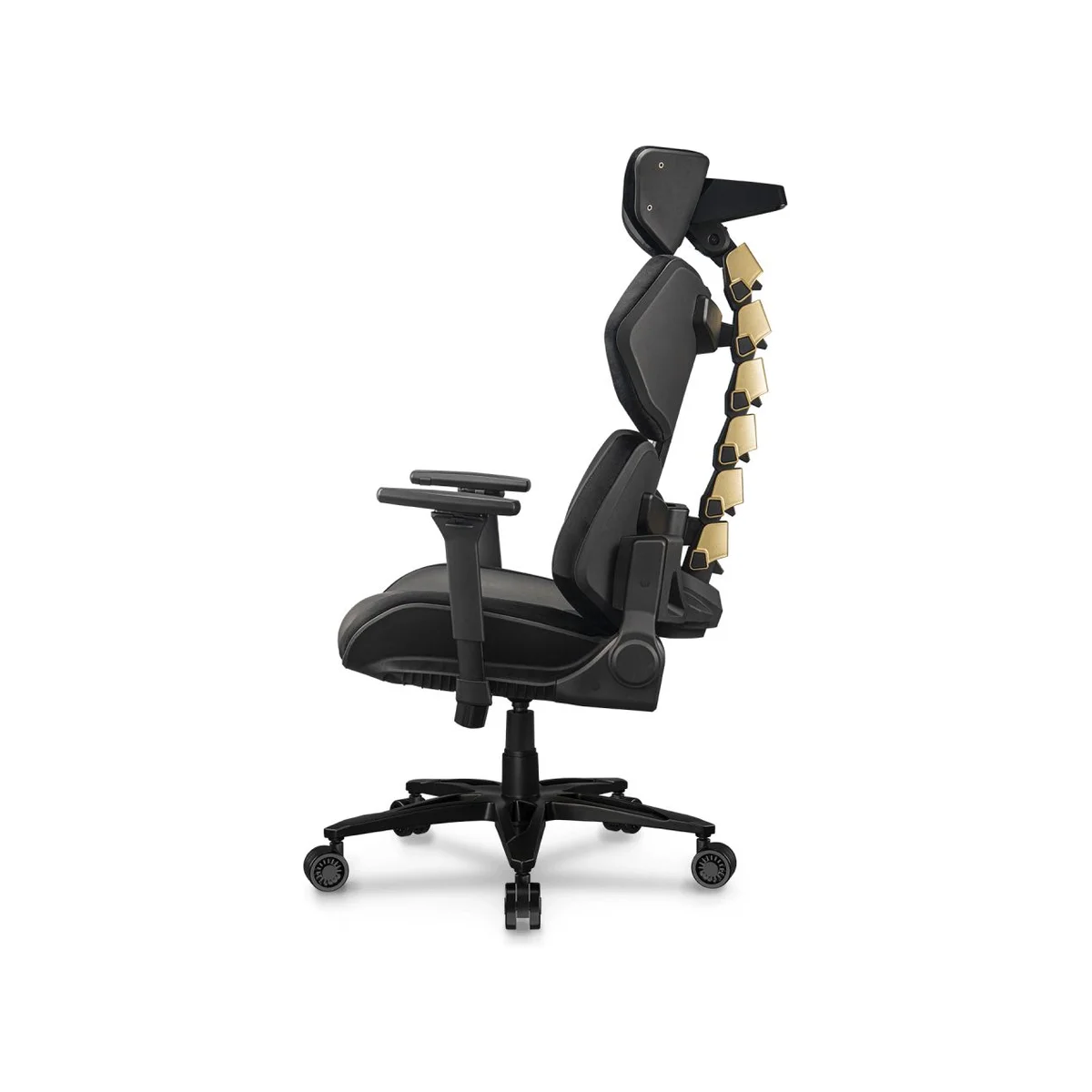 COUGAR Terminator Elite Gold Gaming Chair - Black (Max Height 200cm, 4D Armrest, Hyper-Dura Leatherette) - 3MTREGLB.0001 view 6