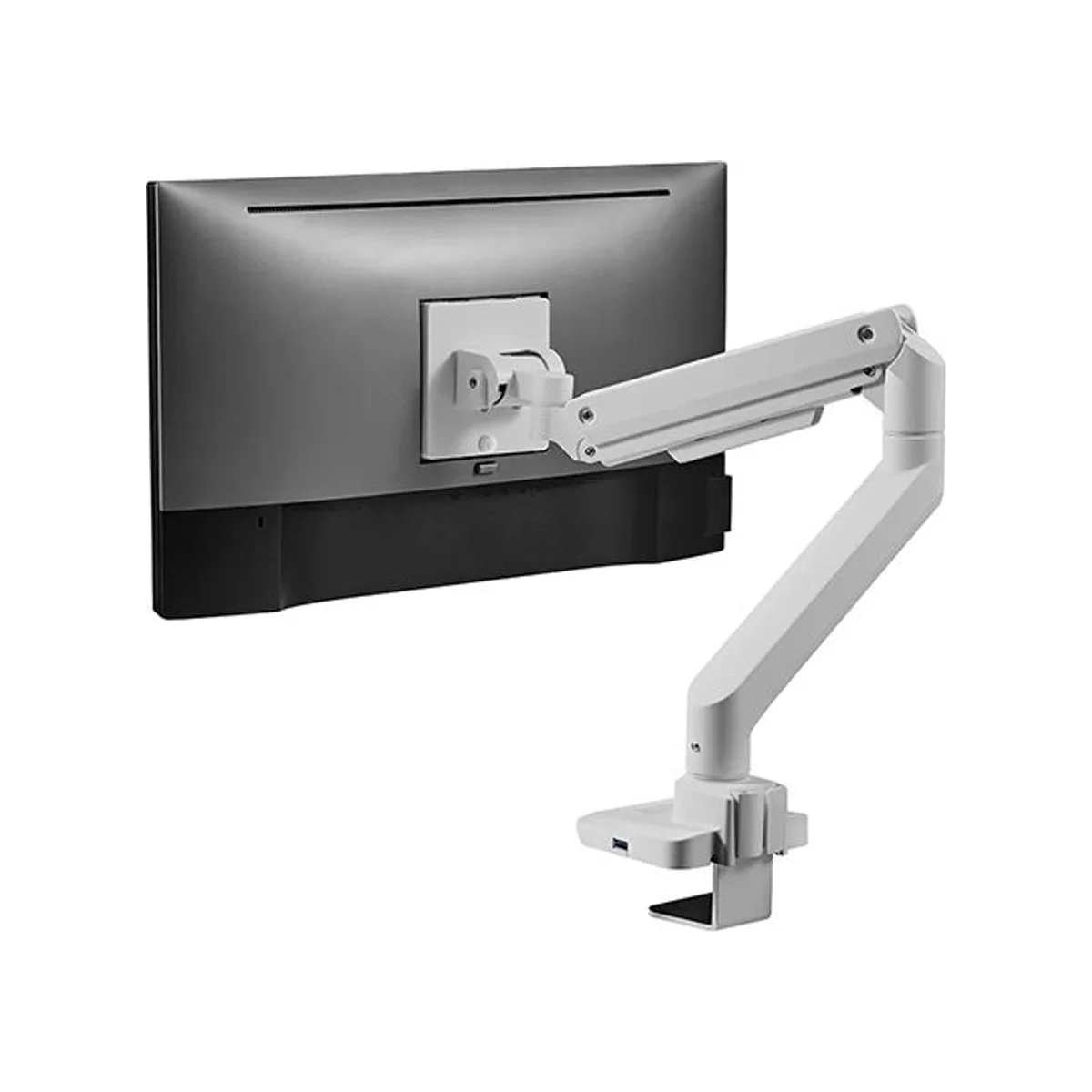 SKILL TECH Fabulous Heavy-Duty Gas Spring Monitor Mount Stand - White (17"-49", Up to 44lbs, VESA 75x75/100x100, USB-C) - SH69-C012UC view 3