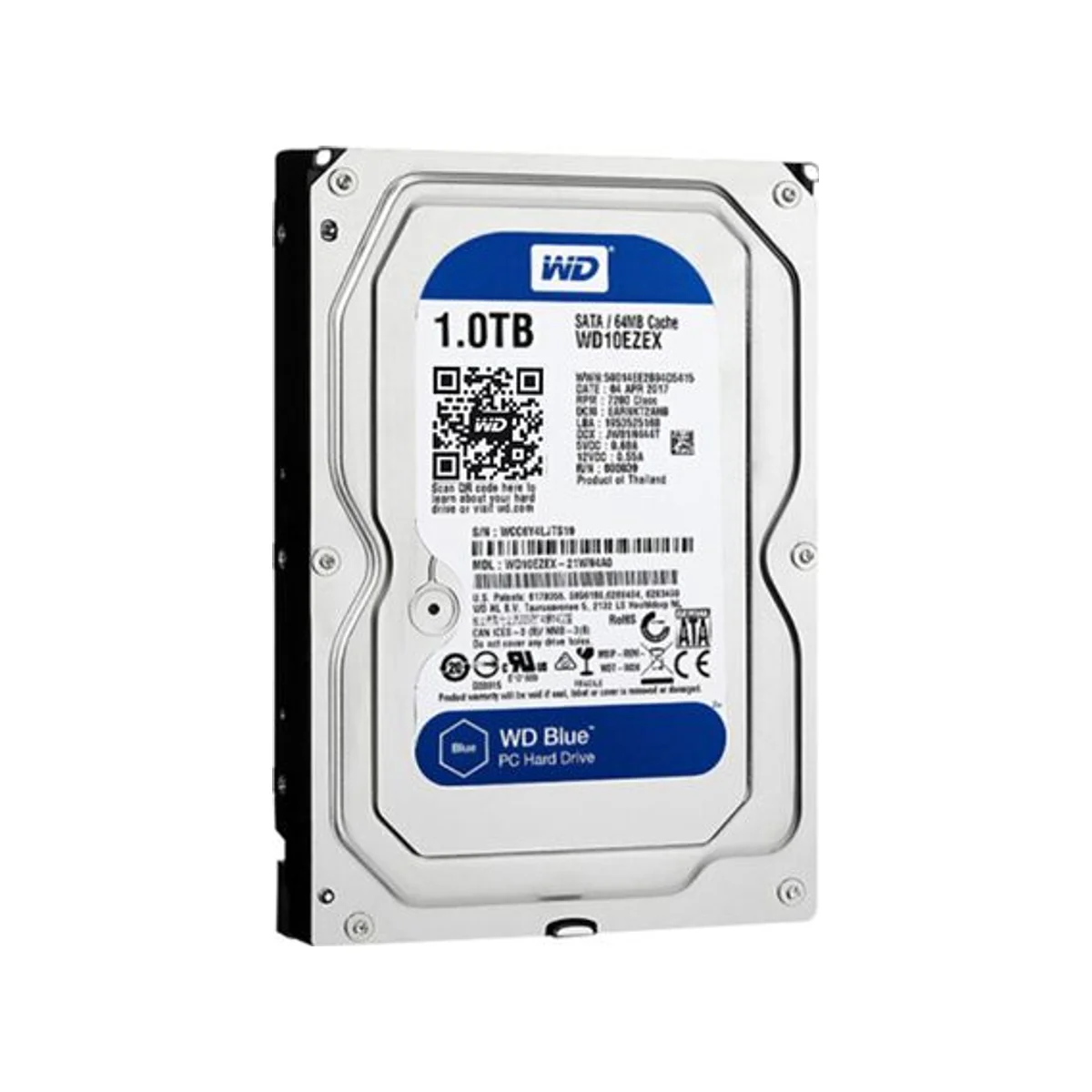 Western Digital Blue 1TB 7200RPM 64MB Cache SATA III 3.5" Desktop HDD – WD10EZEX
