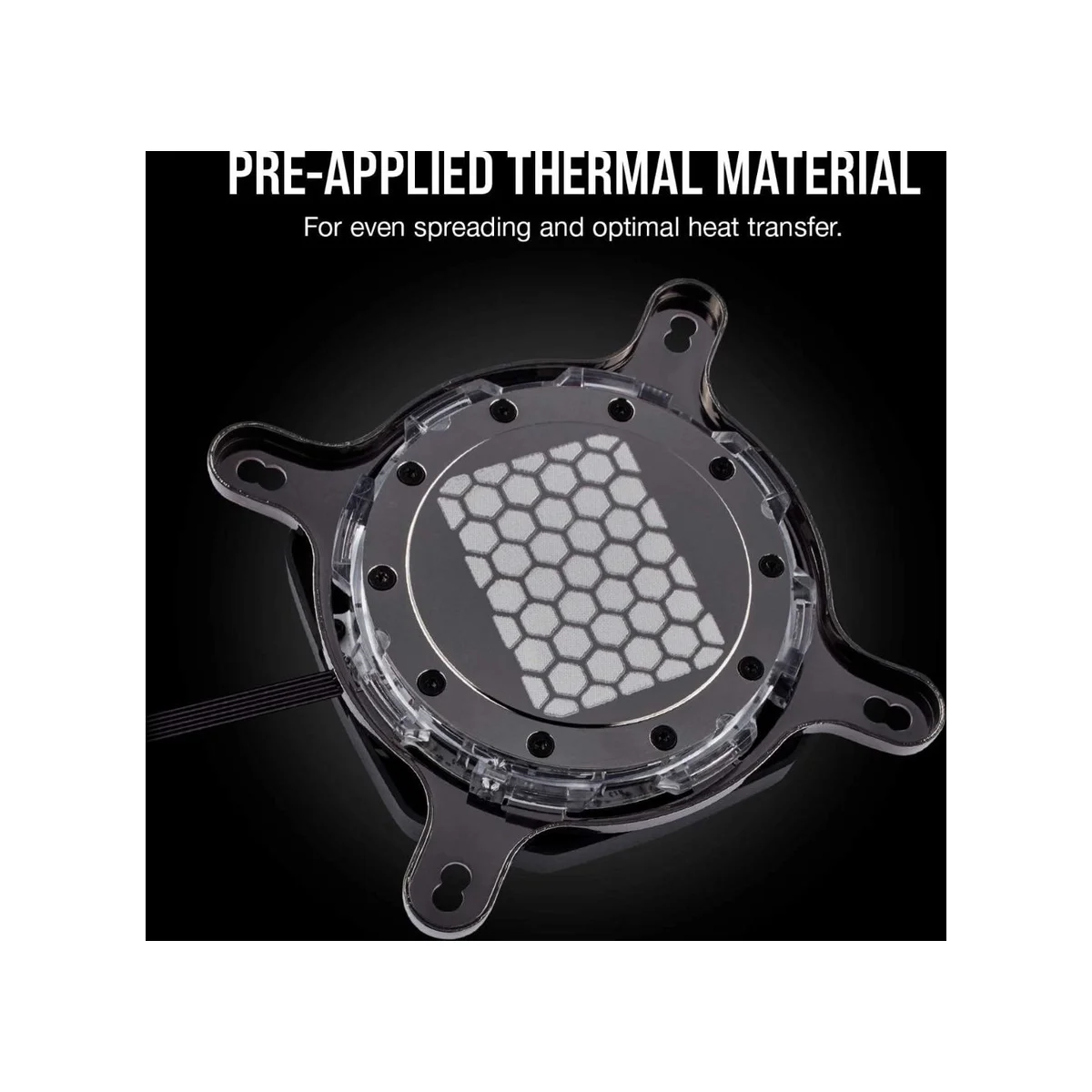 CORSAIR Hydro X Series XC7 RGB CPU Water Block (Black, RGB, Nickel-Plated Copper) - CX-9010004-WW view 2