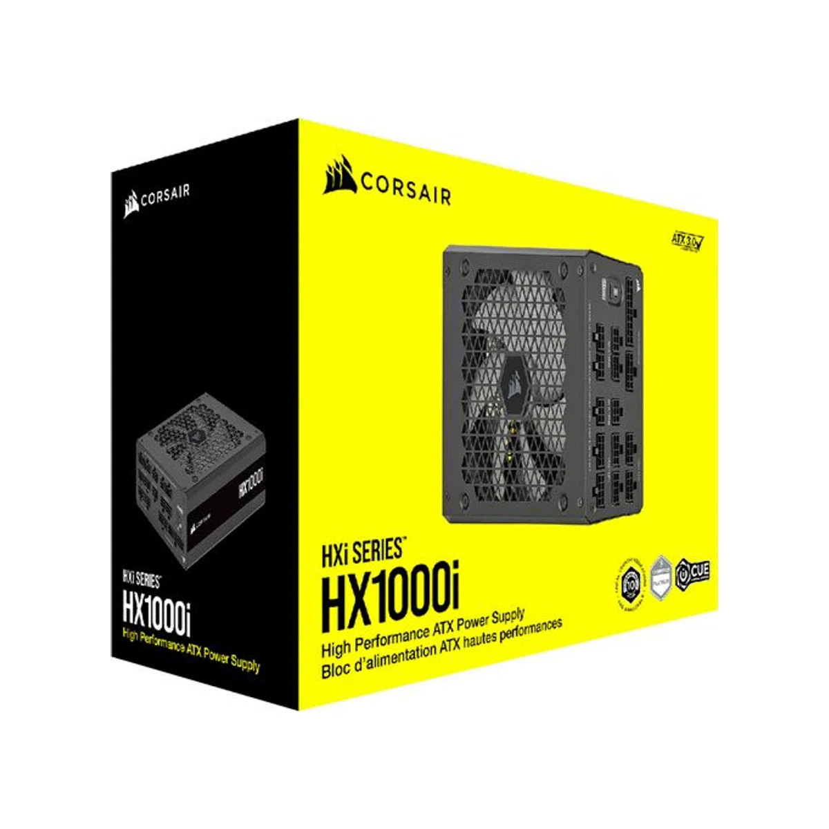 Corsair HX1000i 1000W 80 Plus Platinum Modular ATX Power Supply - Black - (ATX 3.0, 1000W, Platinum Efficiency, Fully Modular, 140mm FDB Fan) - CP-9020259-UK view 5
