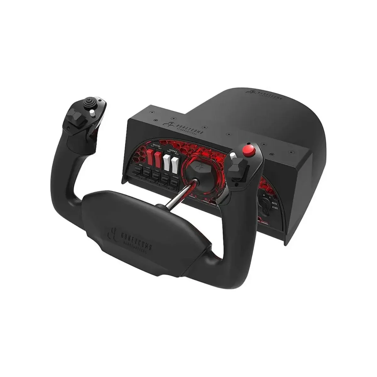 Honeycomb Alpha Flight Simulation Controls Yoke & Switch Panel - Black (PC, MAC, X-Plane, MSFS) - SB003011 view 2