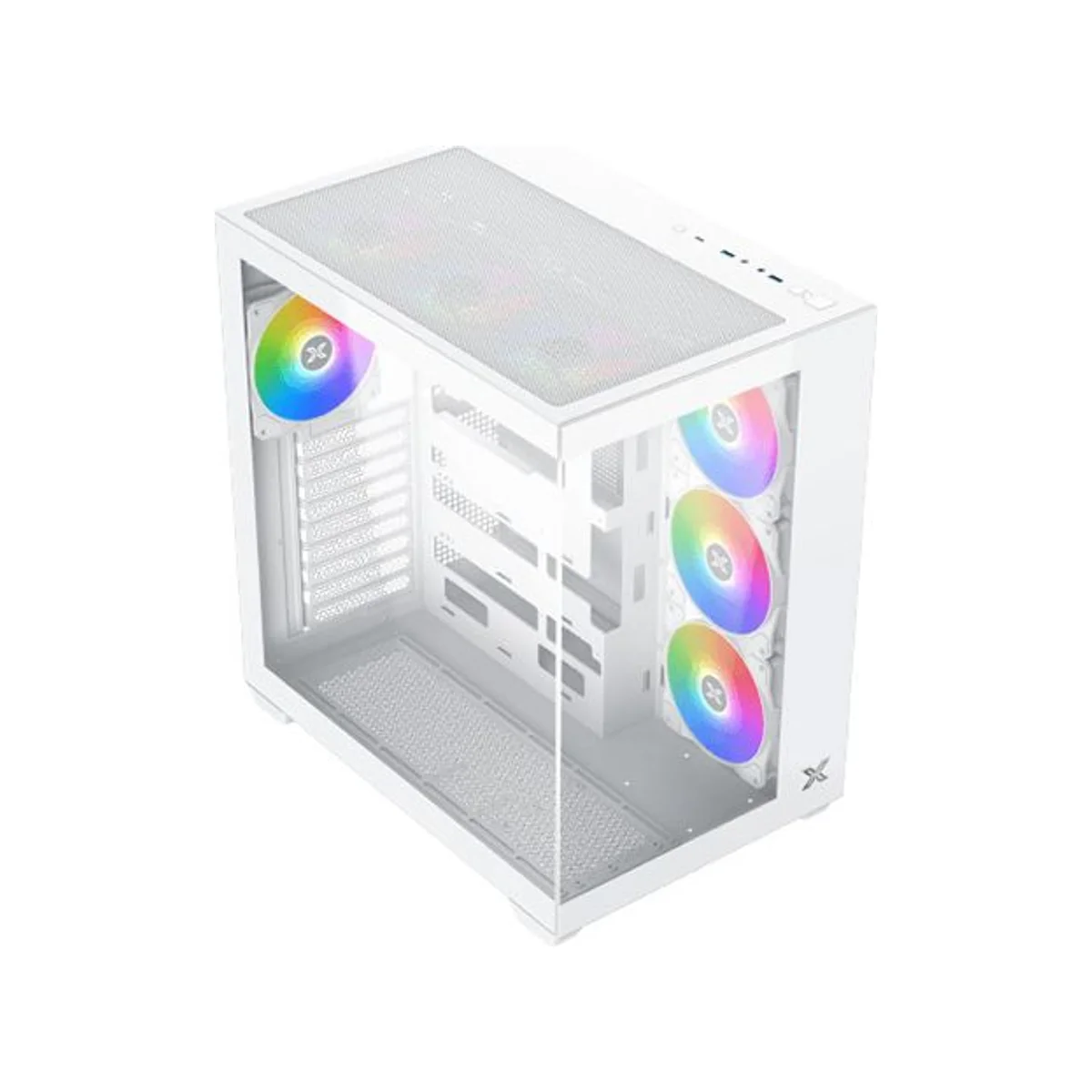 Xigmatek Aqua V Air Arctic Tempered Glass ARGB Mid-Tower Gaming Case - White - EN45837 view 2