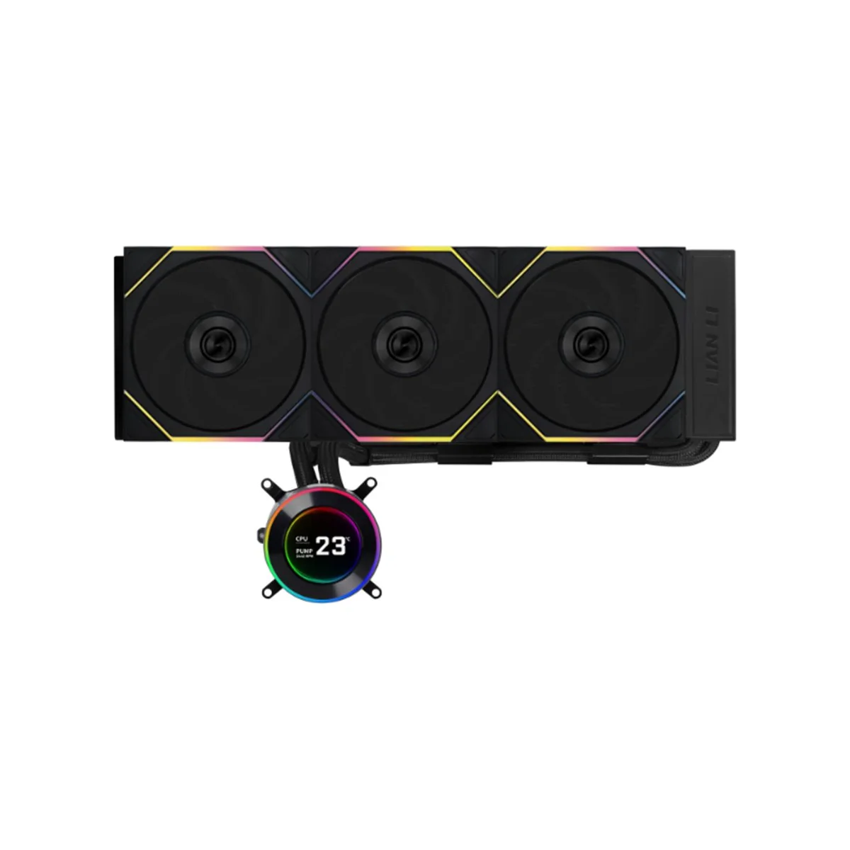LIAN LI HydroShift II LCD-C 360R ARGB 360mm AIO Liquid CPU Cooler - Black - G89.GHS2LCD36RB.00