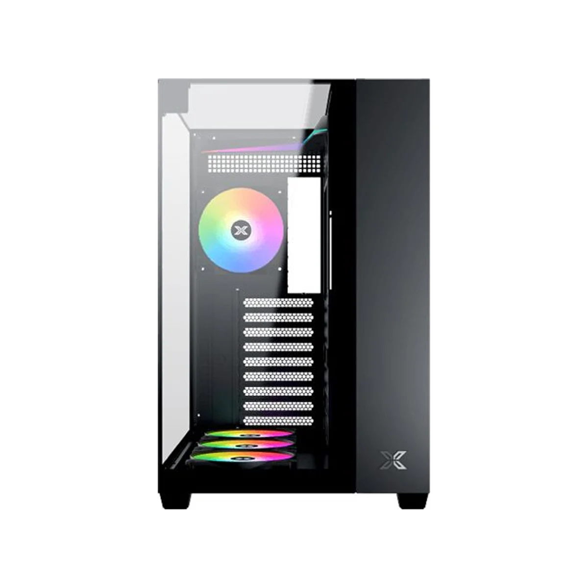 Xigmatek Aqua V Tempered Glass Mid-Tower Gaming Case - Black - EN45806 view 2