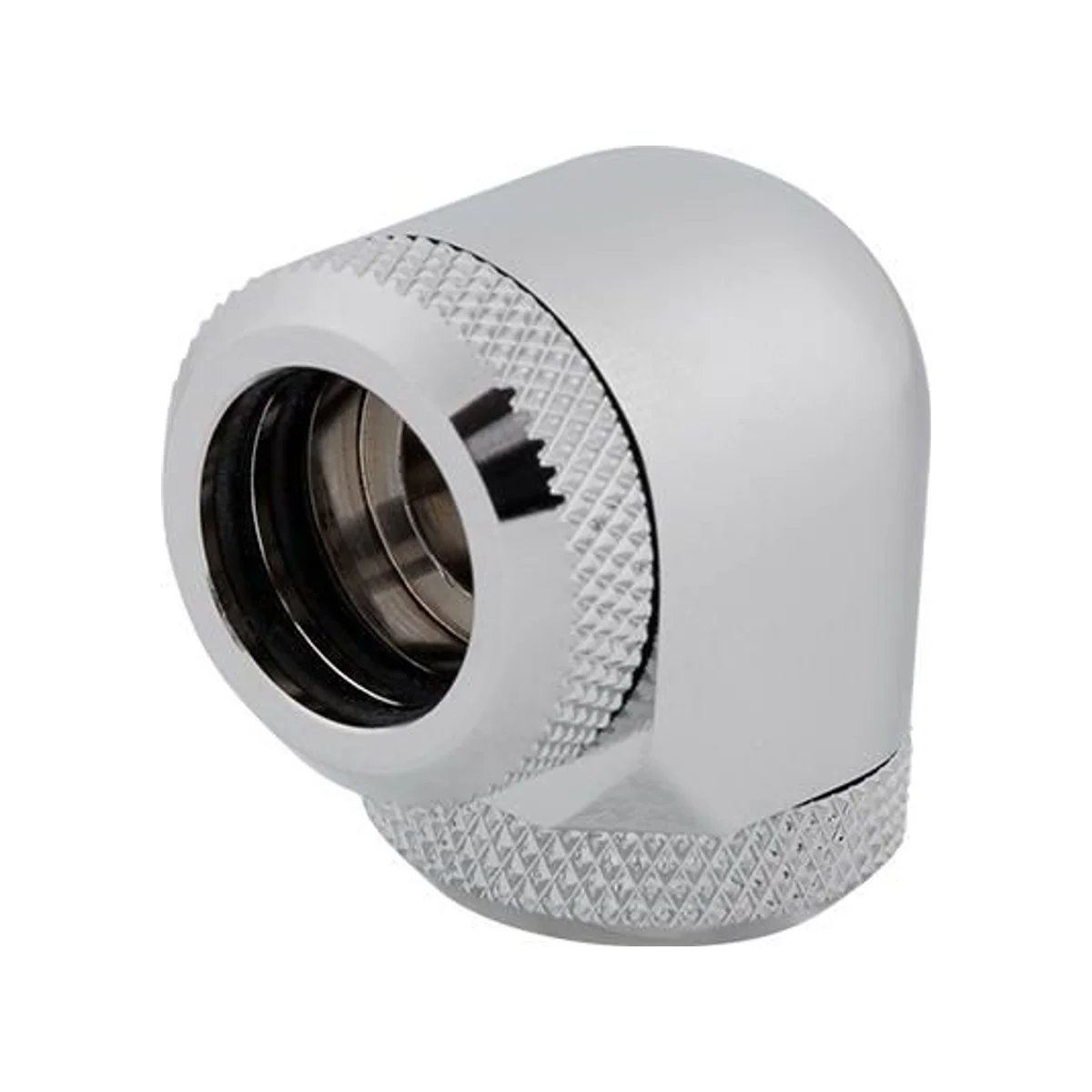 CORSAIR Hydro X Series XF Hardline 90° 14mm OD Fitting Twin Pack — Chrome - CX-9052014-WW view 2