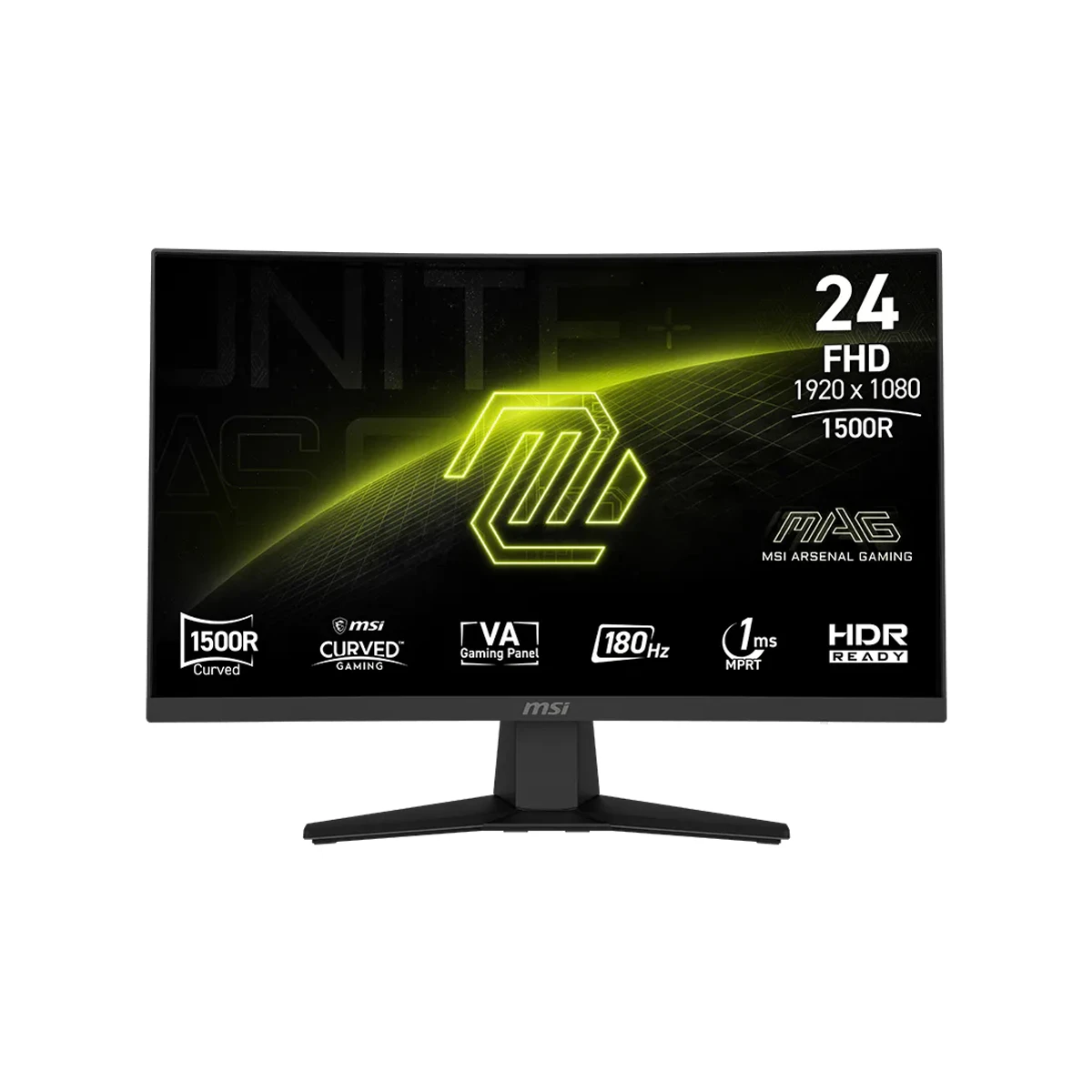 MSI MAG 244C Gaming Monitor - Black (24", FHD, 180Hz, 1ms, VA) - 9S6-3BB31H-037