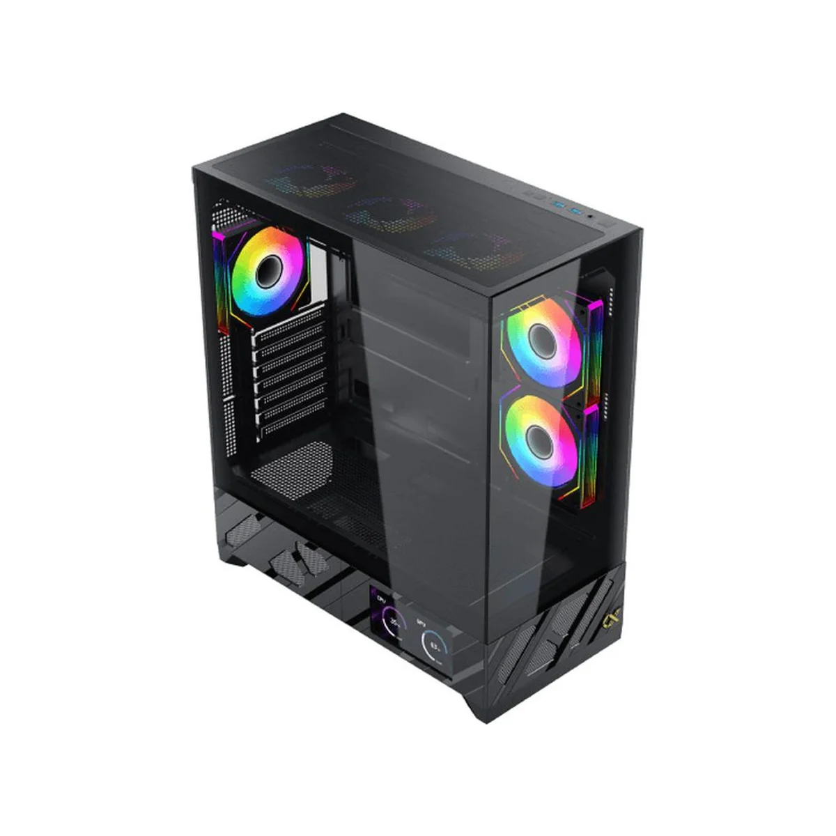 Xigmatek Alphard Pro PWM 6 Inch LCD Tower ARGB ATX Gaming Case - Black - EN48227 view 2