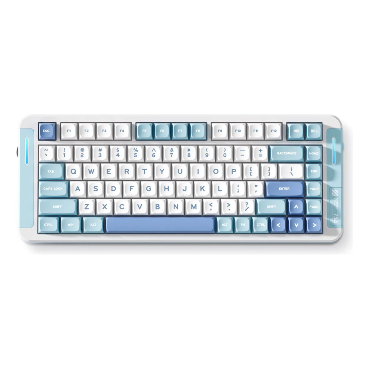 MCHOSE X75 V2 75% Layout Gasket RGB Tri-Mode Mechanical Gaming Keyboard - Blue | MC-X75V2-1