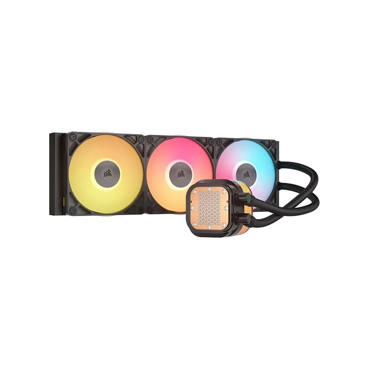 CORSAIR iCUE LINK TITAN 360 RX LCD Liquid CPU Cooler - Black (360mm Radiator, RGB LCD Display, 3x 120mm Fans) - CW-9061023-WW view 3
