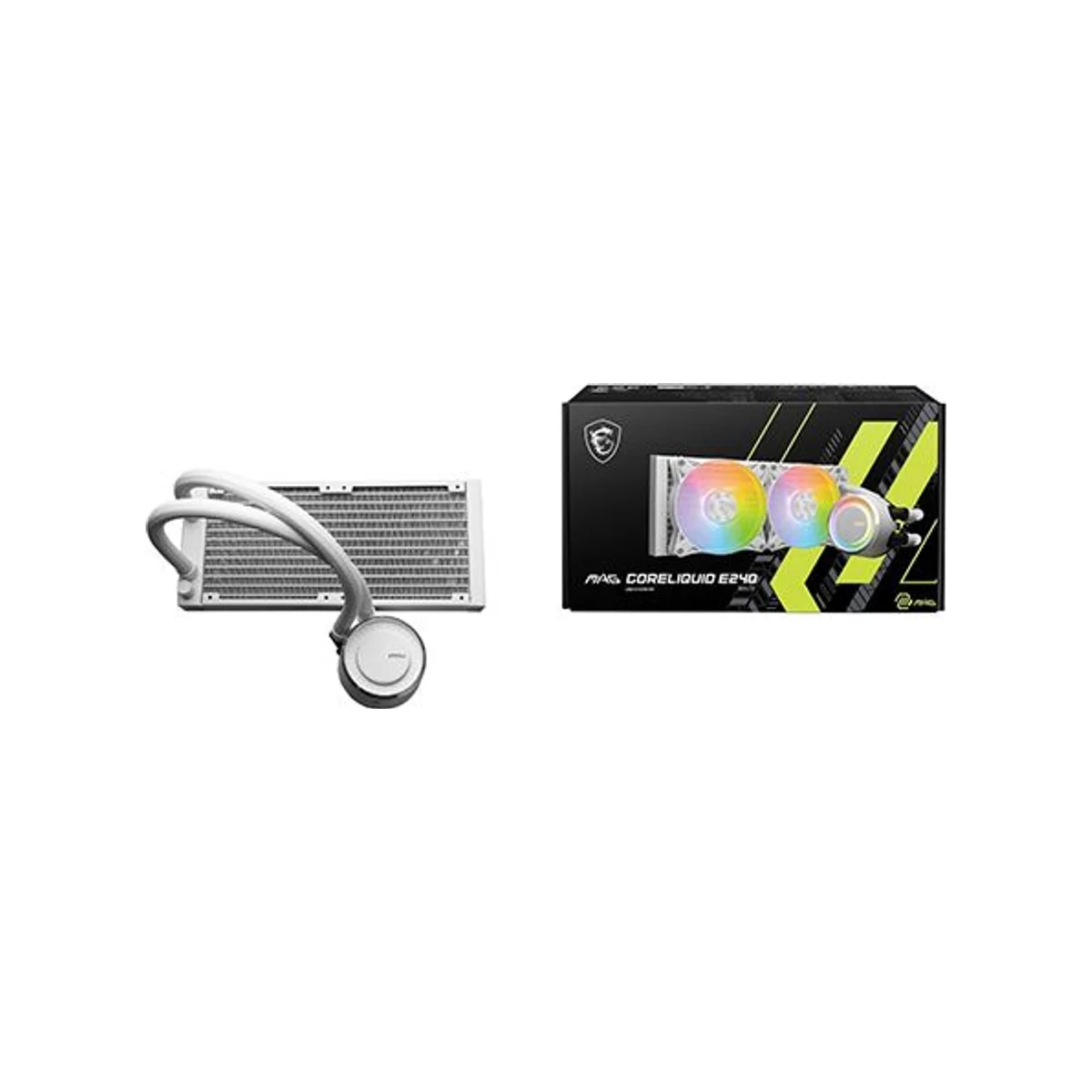 MSI MAG CORELIQUID E240 CPU Liquid Cooler - White (240mm Radiator, ARGB Fans, FDB Bearing) - 306-7ZW5E27-C24 view 5