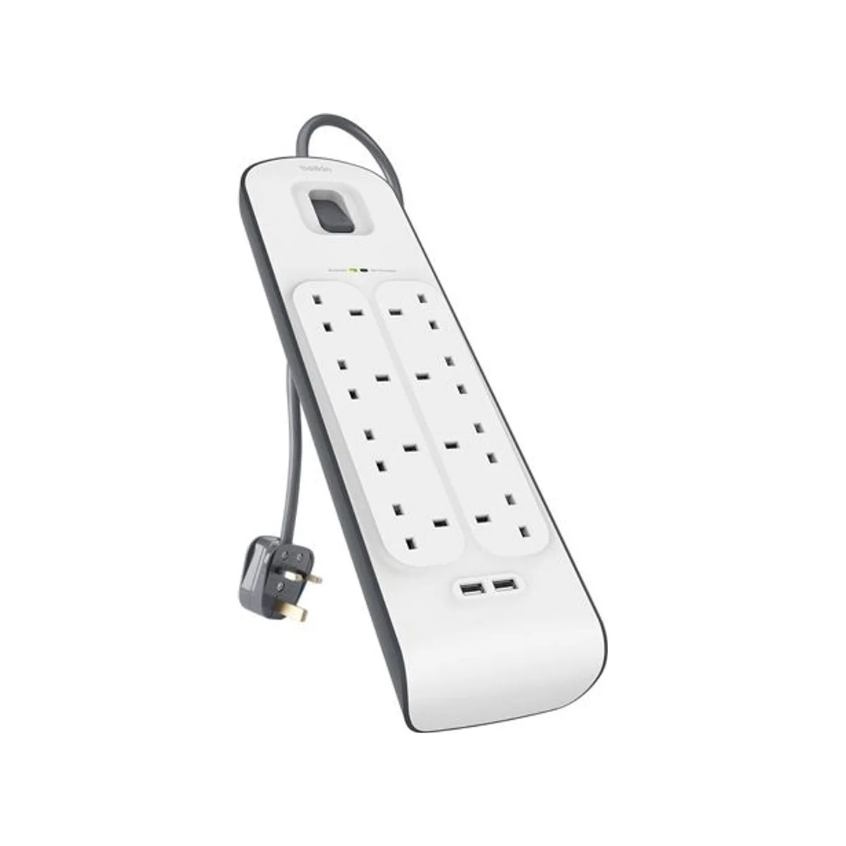 Belkin 8-Outlet USB Surge Protection Strip (900 Joules) - BSV804AF2M view 2