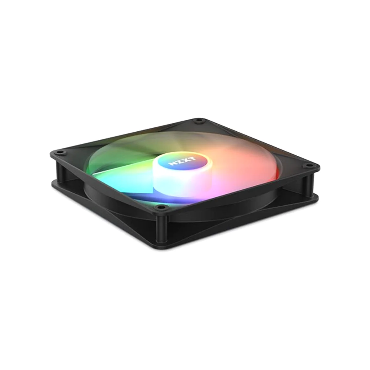 NZXT F140 RGB Core 2 x 140mm Hub-Mounted Twin Pack Fans - Black - RF-C14DF-B1 view 4