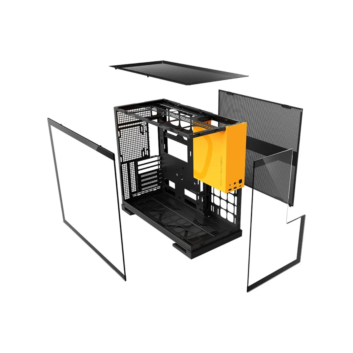 Geometric Future M5 Tempered Glass E-ATX Gaming Case - GEO-M5F-BY view 3