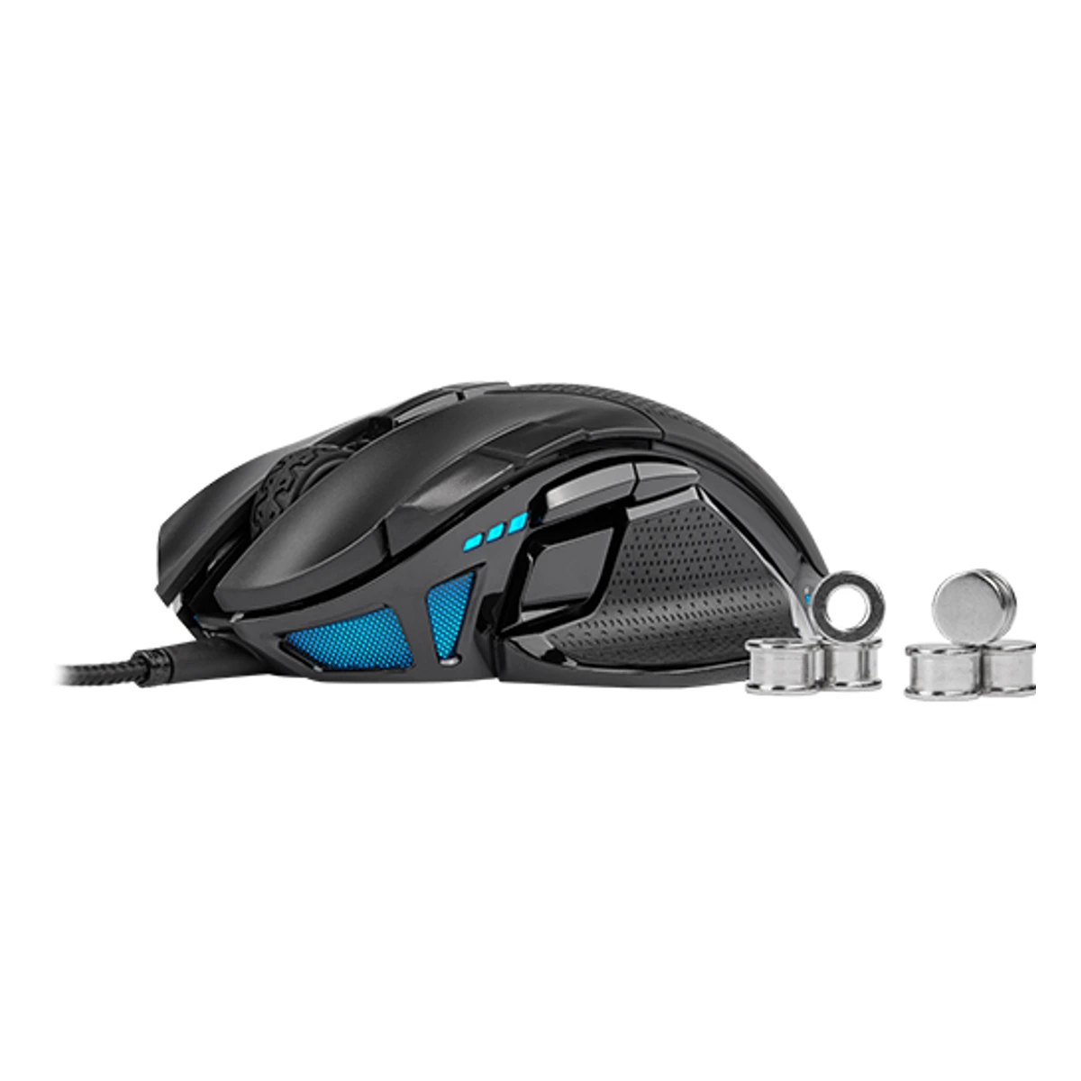 CORSAIR NIGHTSWORD RGB Tunable FPS/MOBA Gaming Mouse (18000 DPI, 8 Prog Buttons, Tunable Weight) - Black - CH-9306011-NA view 5