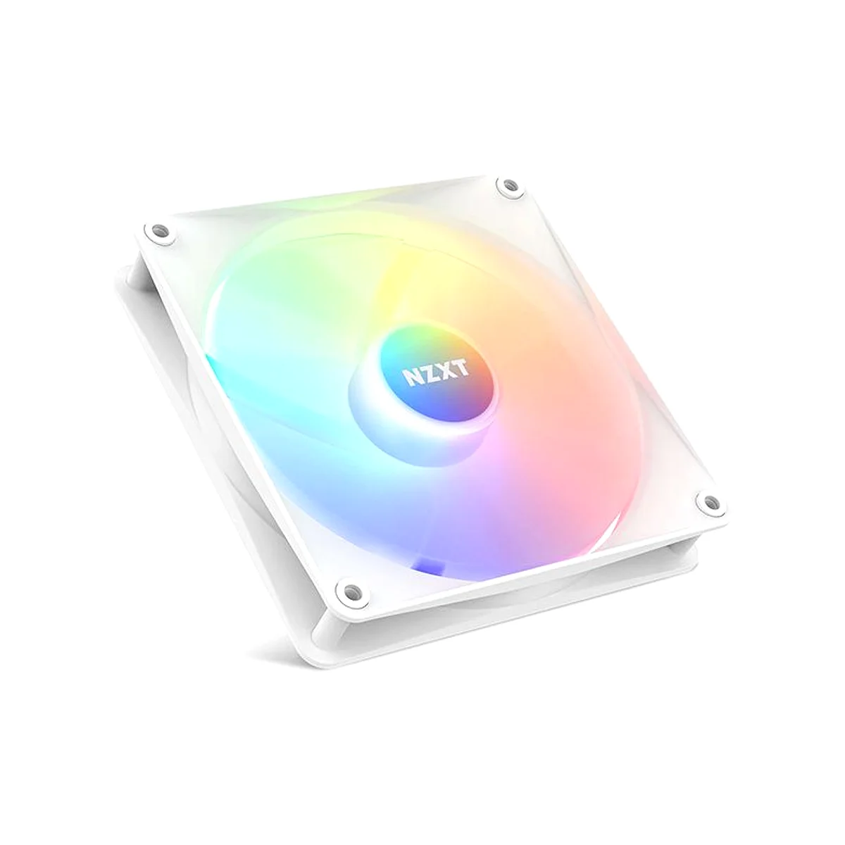 NZXT F140 RGB Core 2 x 140mm Hub-Mounted RGB Twin Pack Fans - White - RF-C14DF-W1 view 3
