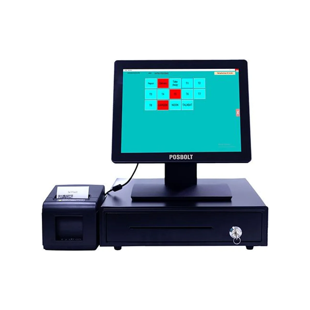 POSBOLT Restaurant POS System (Core i5-4210, 8GB RAM, 256GB SSD, 15-inch Display) - P200ZI5-COMBOREST view 2