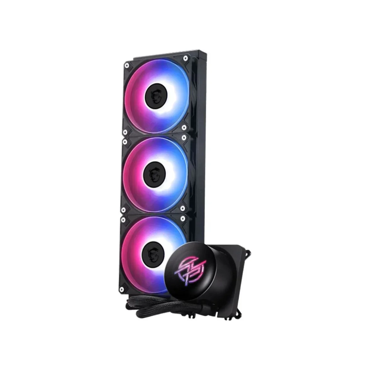 MSI MPG CORELIQUID P13 360mm RGB CPU Liquid Cooler - Black (360mm Radiator, 2.1" LCD, ARGB GEN2 Fans) - 306-7ZWGA11-L80 view 2