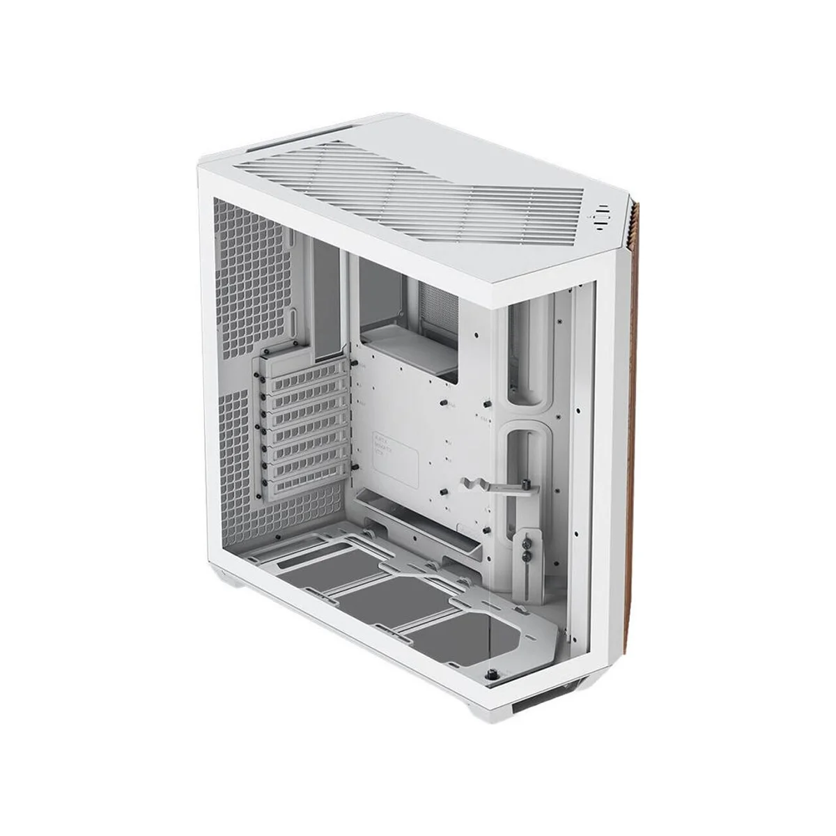APNX V1 Dual-chamber Mid-Tower Gaming Case - White/Wood - APCM-VI01103.21 view 4