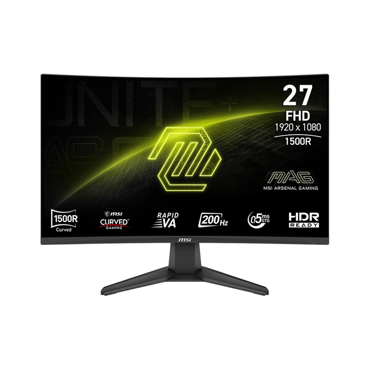MSI MAG 276CF E20 27" FHD Rapid VA 200Hz 0.5ms Gaming Monitor - Black (Black, 27", FHD, 200Hz, 0.5ms) - 9S6-3CE11M-030