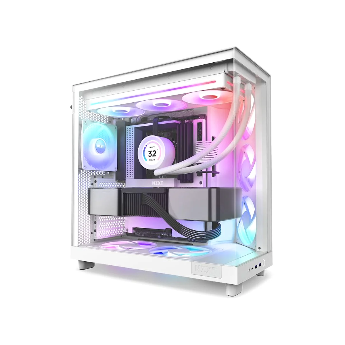 NZXT F360 RGB Core 360mm RGB Computer Case Fan - White - RF-U36HF-W1 view 6
