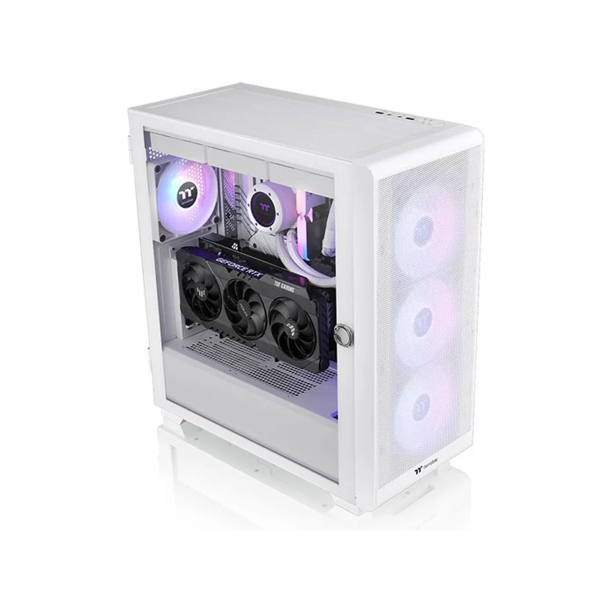Thermaltake S250 Tempered Glass ARGB ATX Gaming Case - Snow - CA-1Y6-00M6WN-00 view 4